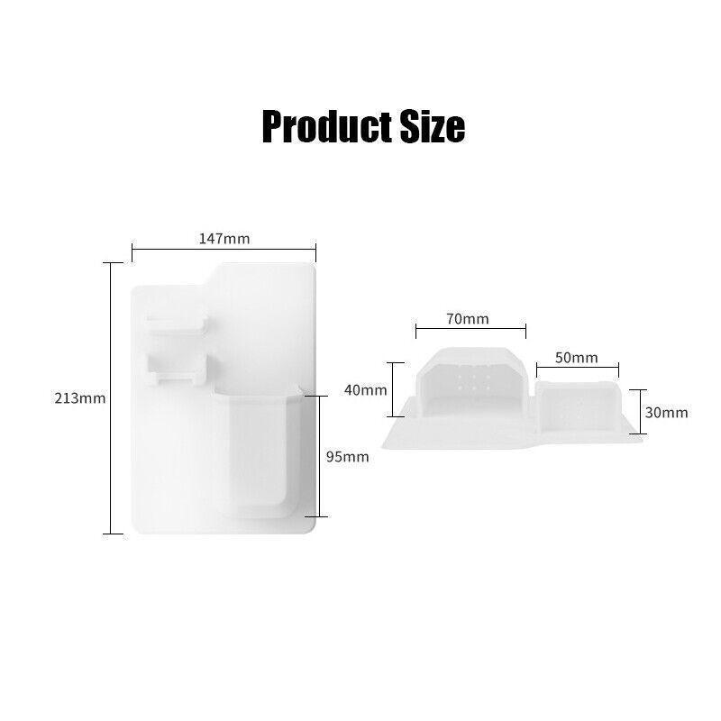 Silicone Shower Toothbrush Holder Bathroom Storage Rack for Razor and Toothpaste - Grey 3
