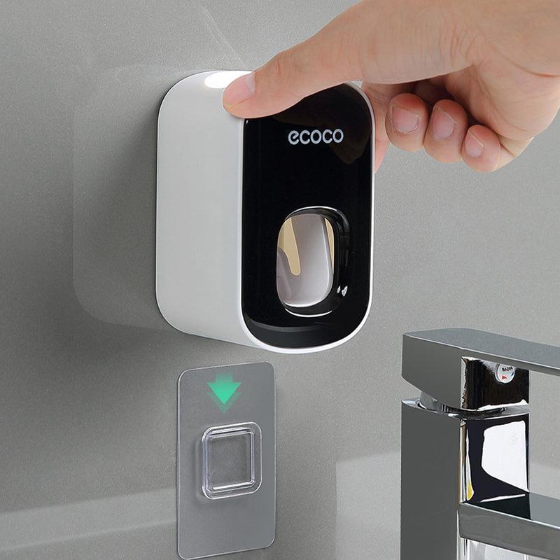 Ecoco Wall Mount Auto Ands Free Toothpaste Dispenser Automatic Toothpaste Squeez - Grey 5