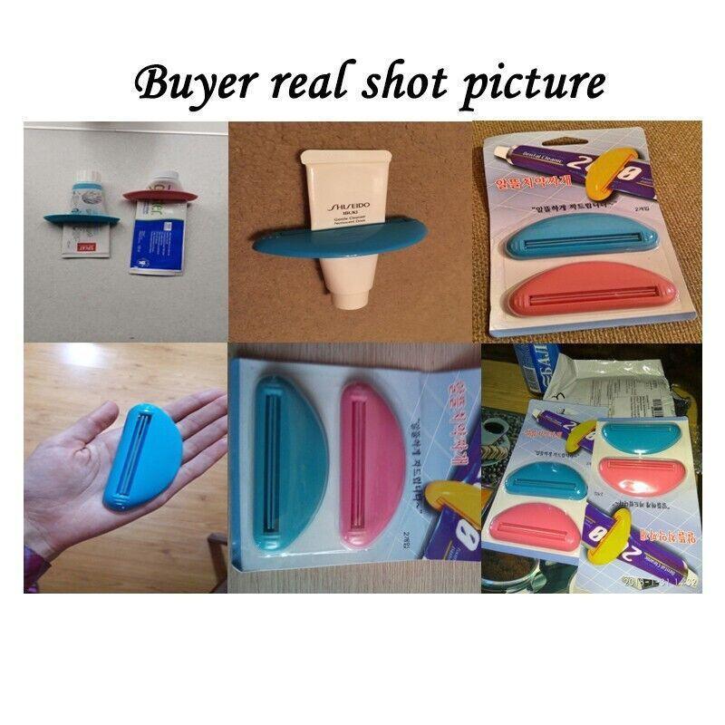 2Pcs Plastic Toothpaste Tube Squeezer Cream Dispenser Press Rolling Roller Tool 5