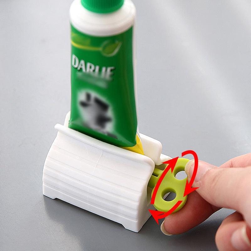 3X Toothpaste Squeezer Bathroom Tube Easy Stand Dispenser Rolling Holder Seat 5