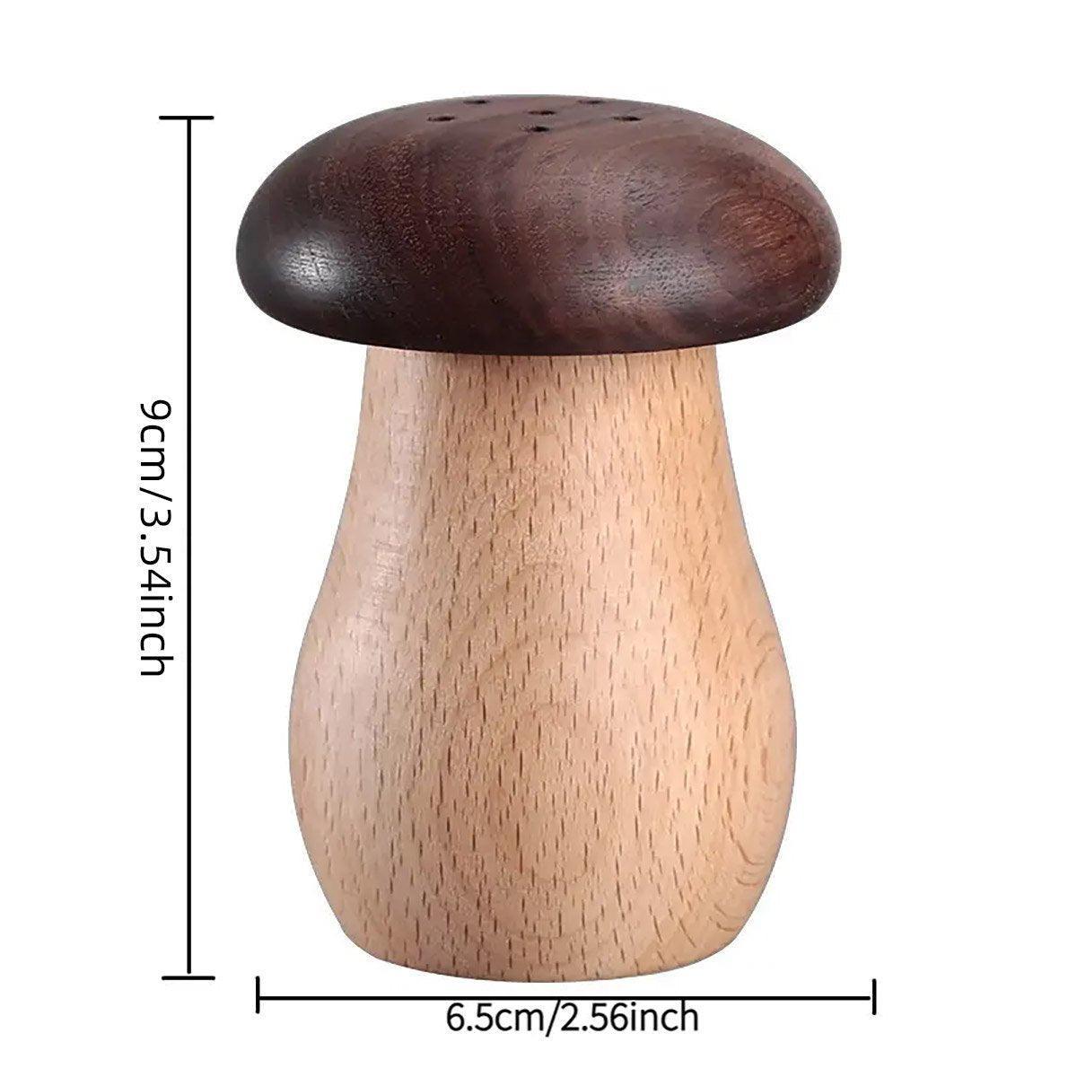 Solid Wood Toothpick Holder Black Walnut Beech Cute Mushroom Toothpick Box 3