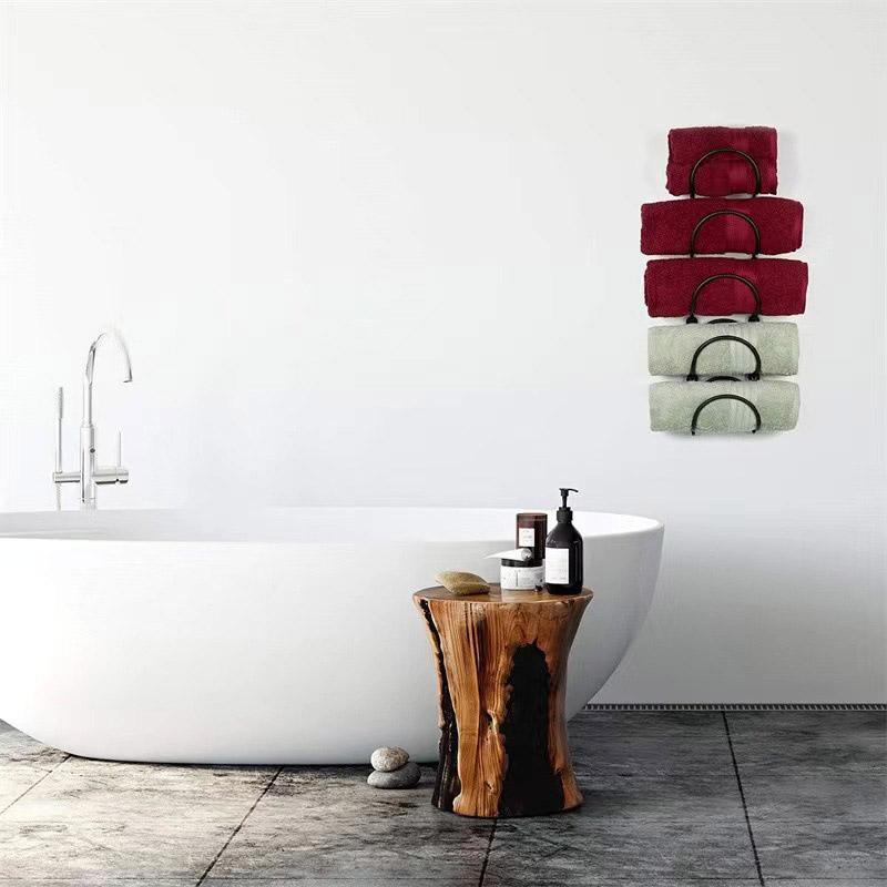 Multifunctional Wall Mounted Bathroom Storage Rack Multi Layer Towel and Wine 5