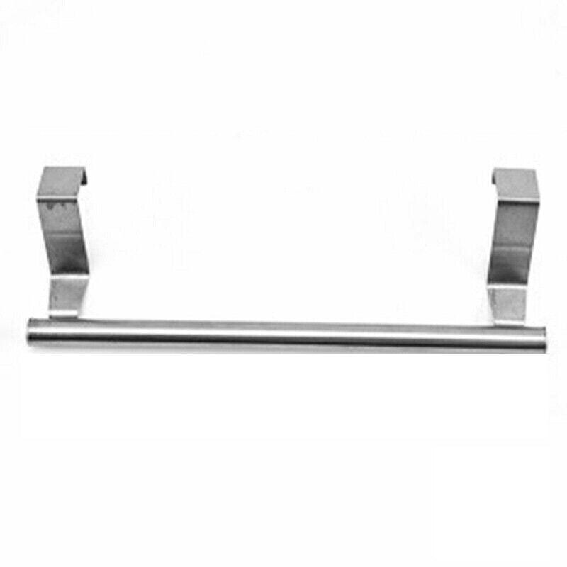 Stainless Steel Over Door Towel Rack Cupboard Hanging Rail for Kitchen Bathroom - 23.7CM 6