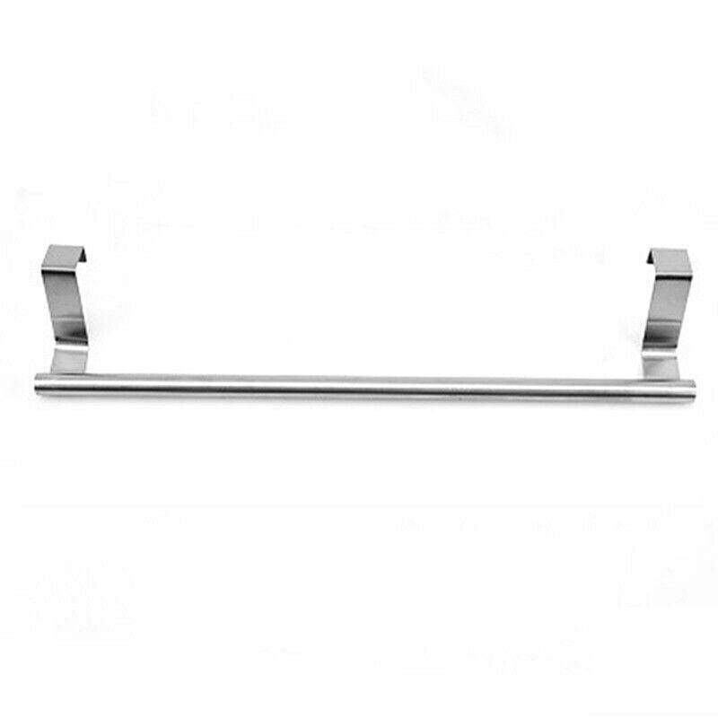 Stainless Steel Over Door Towel Rack Cupboard Hanging Rail for Kitchen Bathroom - 23.7CM 7