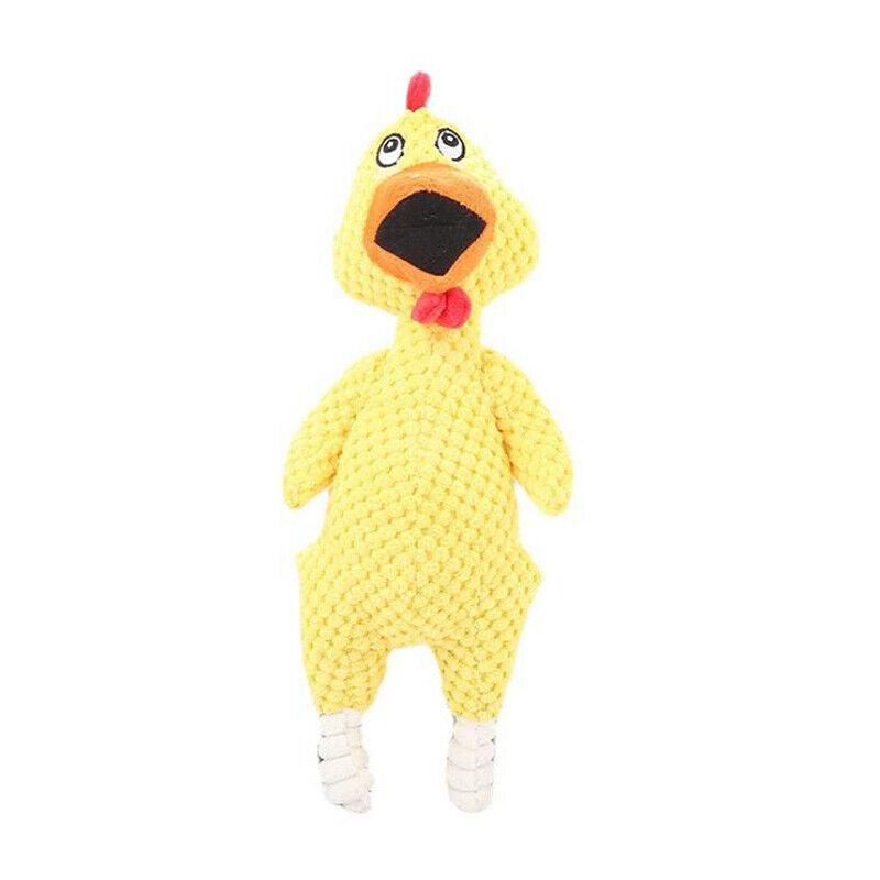 Squeaky Dog Toy Plush Chew Rope Pet Puppy Toys with Squeaker Crinkle for Teething - Dark Goose 8