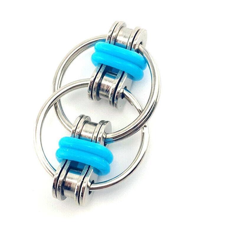 1X Flippy Bike Chain Fidget Toy Stress Relief Sensory - Red 5