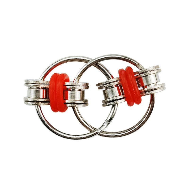 1X Flippy Bike Chain Fidget Toy Stress Relief Sensory - Red 6