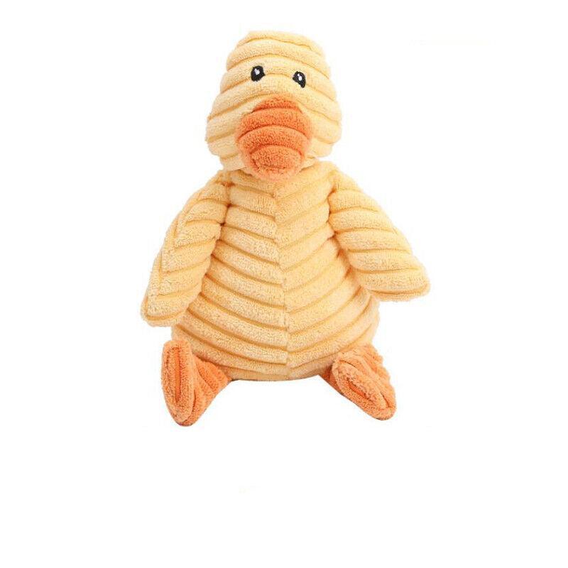 Squeaky Dog Toy Plush Chew Rope Pet Puppy Toys with Squeaker Crinkle for Teething - White Donkey 14