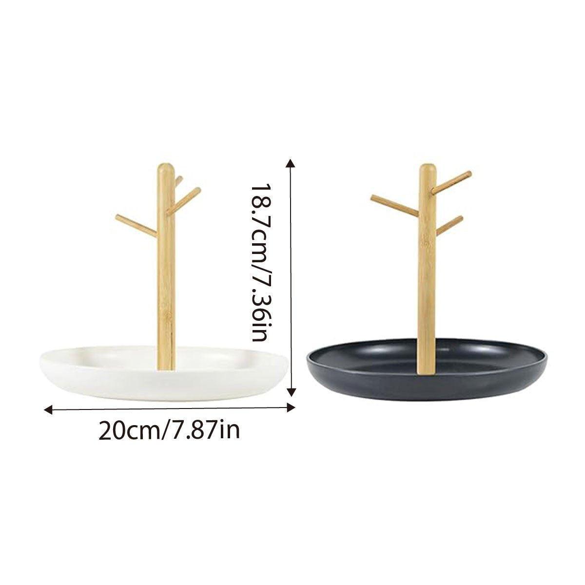 Branch Tray Desktop Storage Organizer Key Holder Rack for Living Room Entryway - White 3