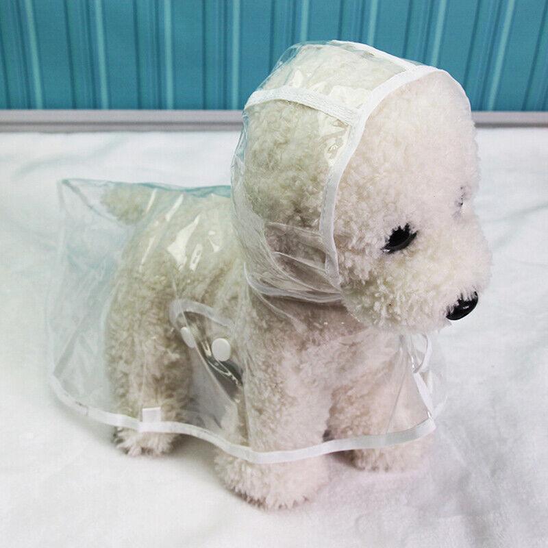 Puppy Waterproof Pet Dog Raincoat Jacket Clothes Vest Rain Coat Outdoor Hoodies White - L 4