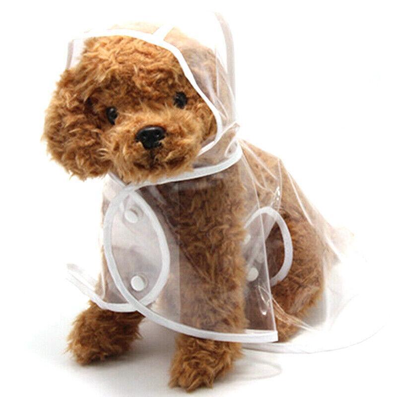 Puppy Waterproof Pet Dog Raincoat Jacket Clothes Vest Rain Coat Outdoor Hoodies White - L 5