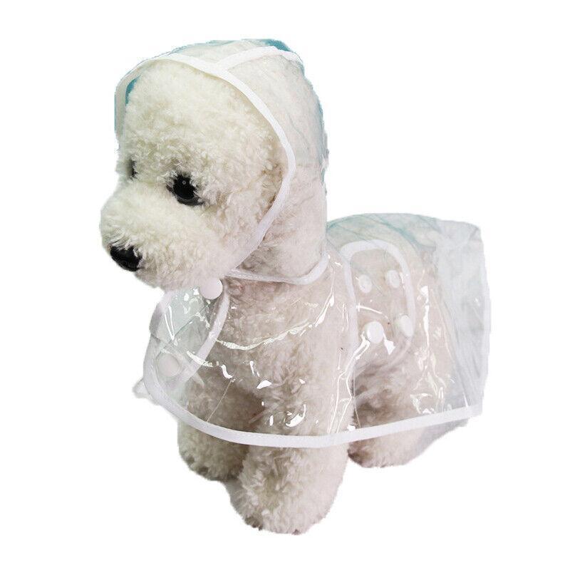 Puppy Waterproof Pet Dog Raincoat Jacket Clothes Vest Rain Coat Outdoor Hoodies White - L 7