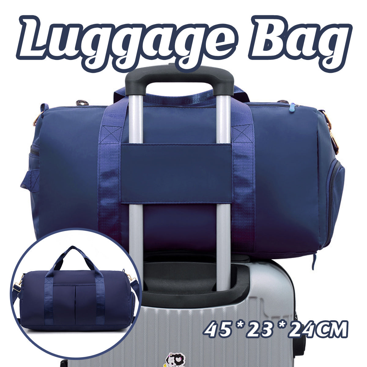 Waterproof Gym Bag Travel Duffle Sports Bag Wet Dry Large Tote for Men Women