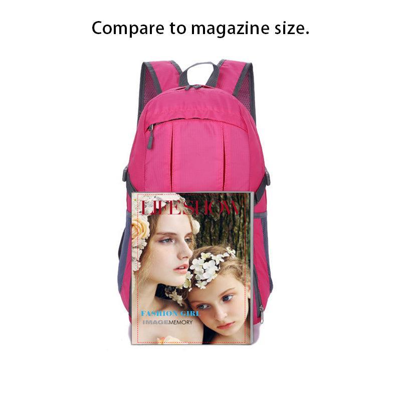35L Light Foldable Waterproof Outdoor Sports Backpack Camping Hiking Travel Bag - Rose Red 5