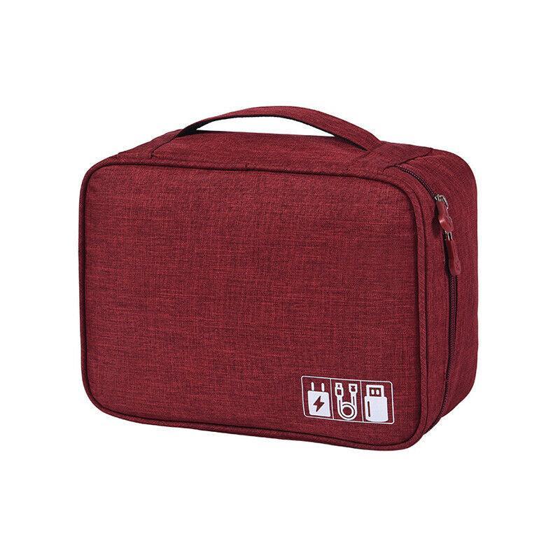 Cable Organizer Bag Charger Usb Electronic Accessories Storage Travel Case Au - Purple 9