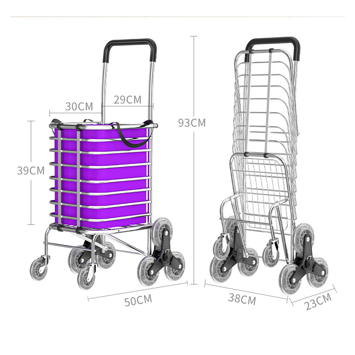 Folding Vegetable Basket Trolley Small Trailer Grocery Shopping Pulling Cart 3