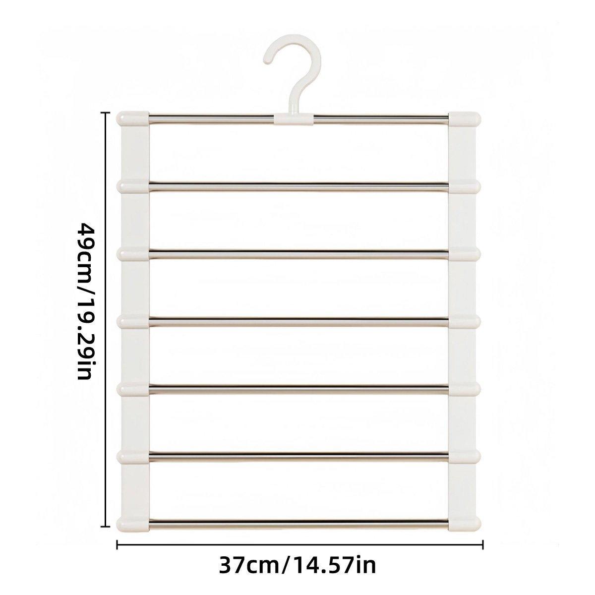 2pcs Multifunctional Folding Trouser Rack Multi Layer Storage Hanging Clothes 3