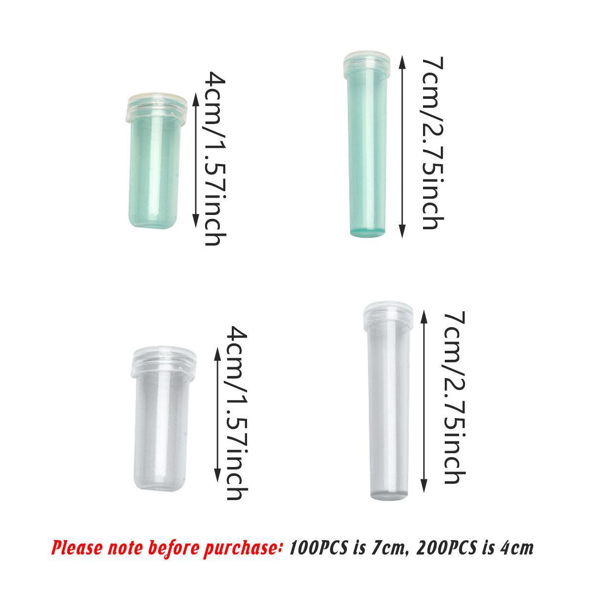 100/200PCS Flower Fresh Keeping Tube Floral Bouquet Nutrition Water Care Supply - 1.8*4cm - Transparent 200PCS 3