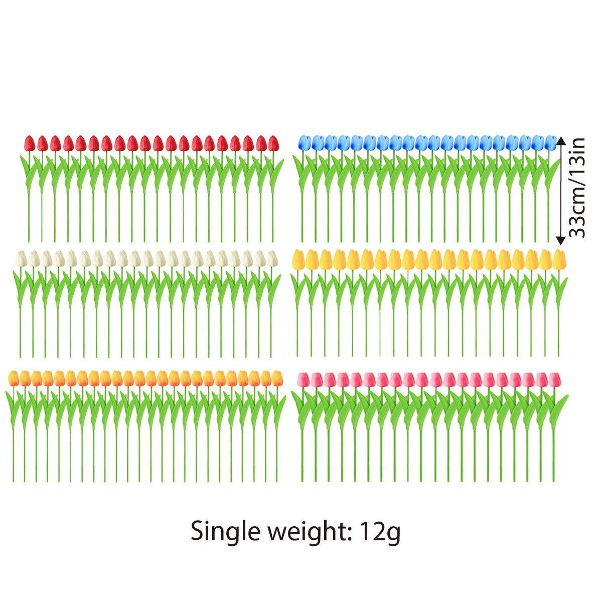 20PCS Real Touch Artificial Tulip Bouquet Fake Flowers for Home Wedding Decor - White 3