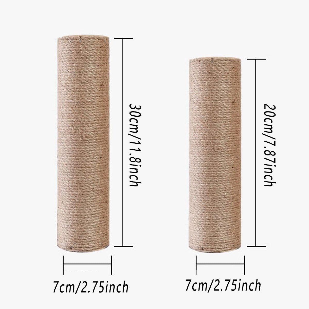 2pcs Sisal Cat Scratching Post Climbing Frame Replacement Pole for Cats Activity - 20cm 3