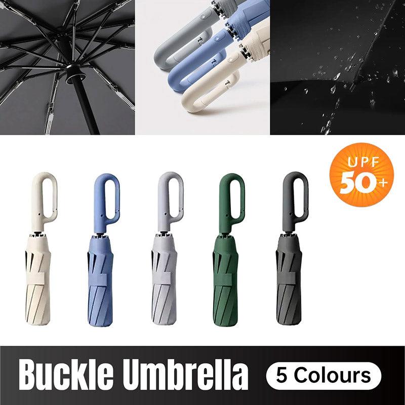 Automatic Folding UV Protection Umbrella Unisex Dual Purpose Rain Sun Umbrella - Blue