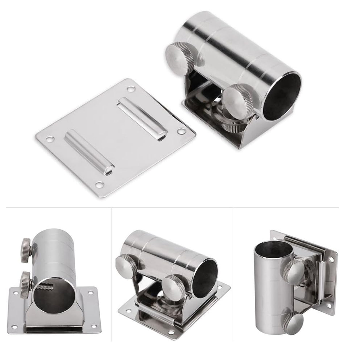 High Strength Adjustable Stainless Steel Umbrella Holder Bracket Stand Base 4