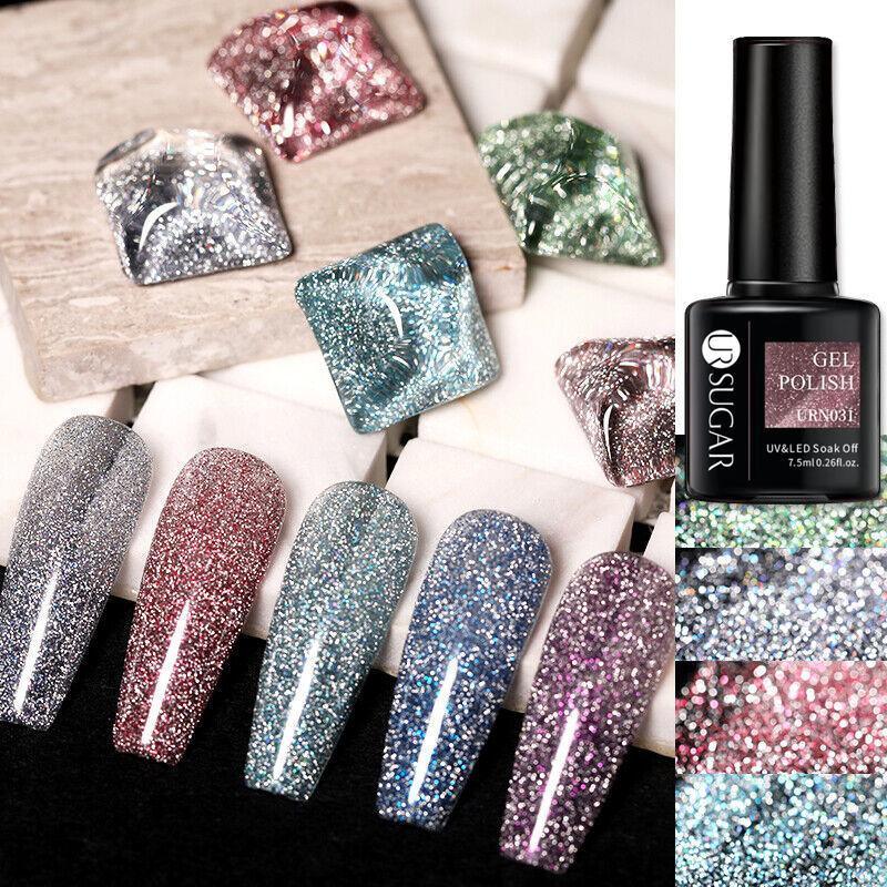 Color Glitter Nail Gel Polish UV LED Varnish Soak Off Manicure Top & Base Coat - UR-03 5