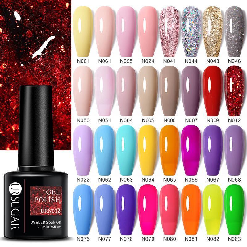 Color Glitter Nail Gel Polish UV LED Varnish Soak Off Manicure Top & Base Coat - UR-13 4