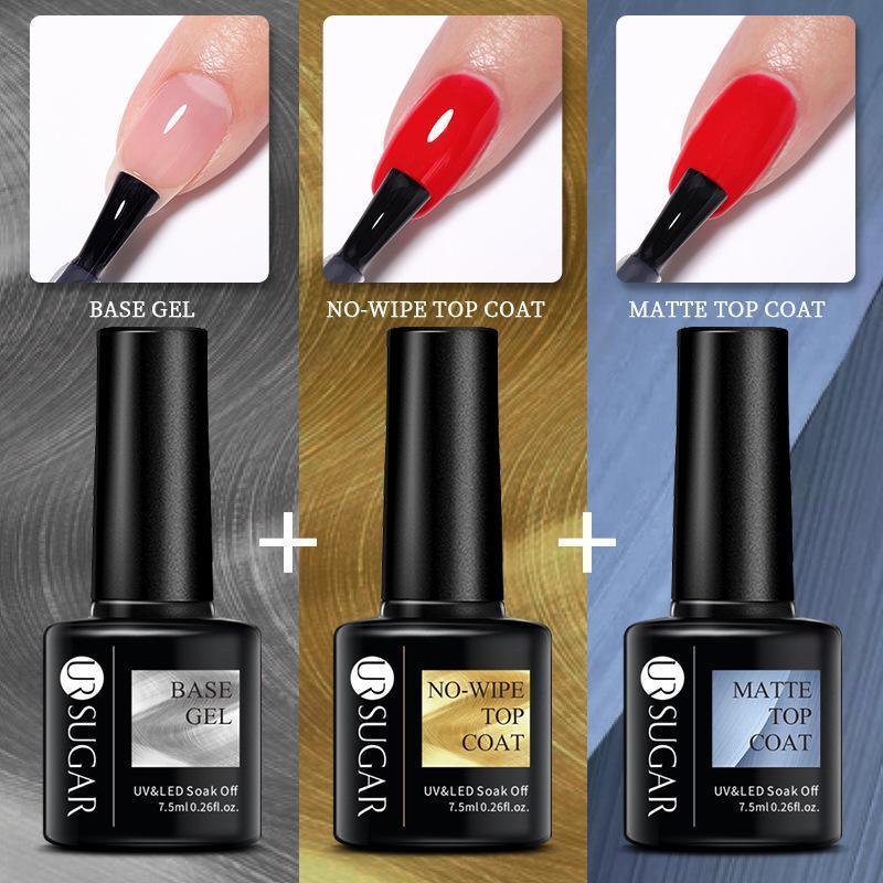 Color Glitter Nail Gel Polish UV LED Varnish Soak Off Manicure Top & Base Coat - UR-85 12