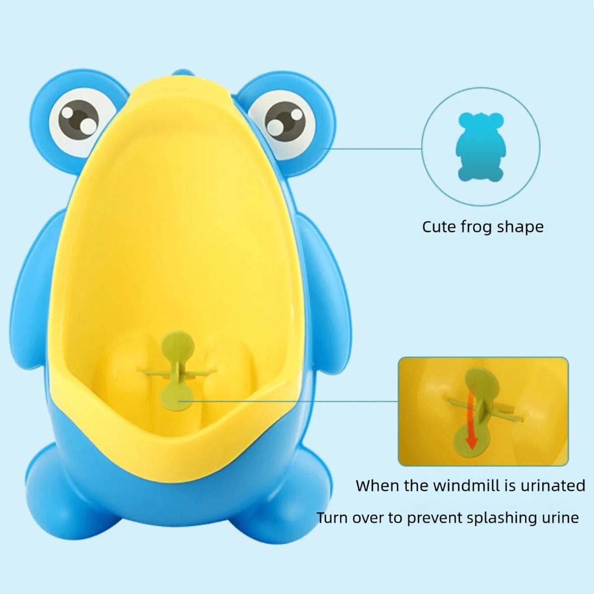 Wall Mounted Frog Urinal for Young Users Toilet Training Standing Potty Solution 4