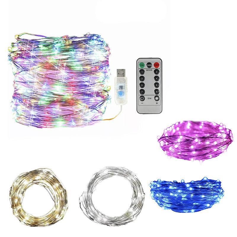 5M 10M 20M Usb Powered Copper Wire String Fairy Lights Xmas Wedding Party Home - Pure White(10m 100lights)