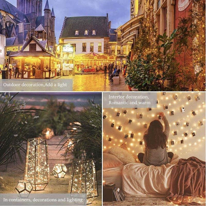 5M 10M 20M Usb Powered Copper Wire String Fairy Lights Xmas Wedding Party Home - Pure White(5m 50lights) 3