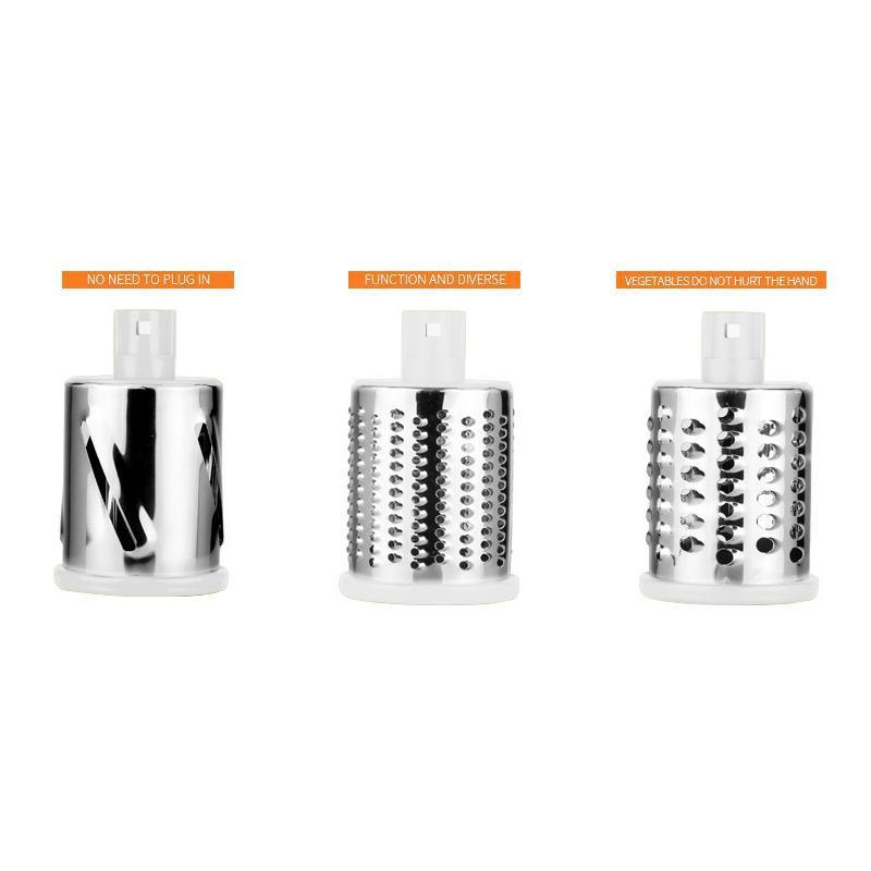 Kitchen Vegetable Fruit Slicer Cutter Shredder Food Manual Rotary Grater Chopper - Green 3