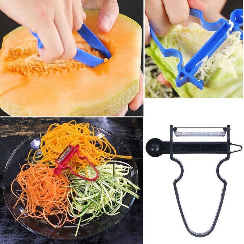 3PCS Multi-Function Vegetable Peelers Set Slicer and Julienne Tools 5