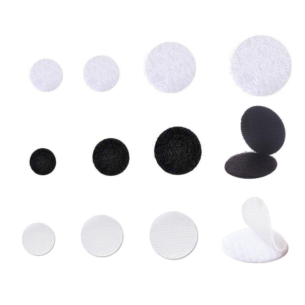 Strong Sticky Round Self Adhesive Dots DIY Bond Tape No Mark Fasteners - White 30Pairs - 15mm