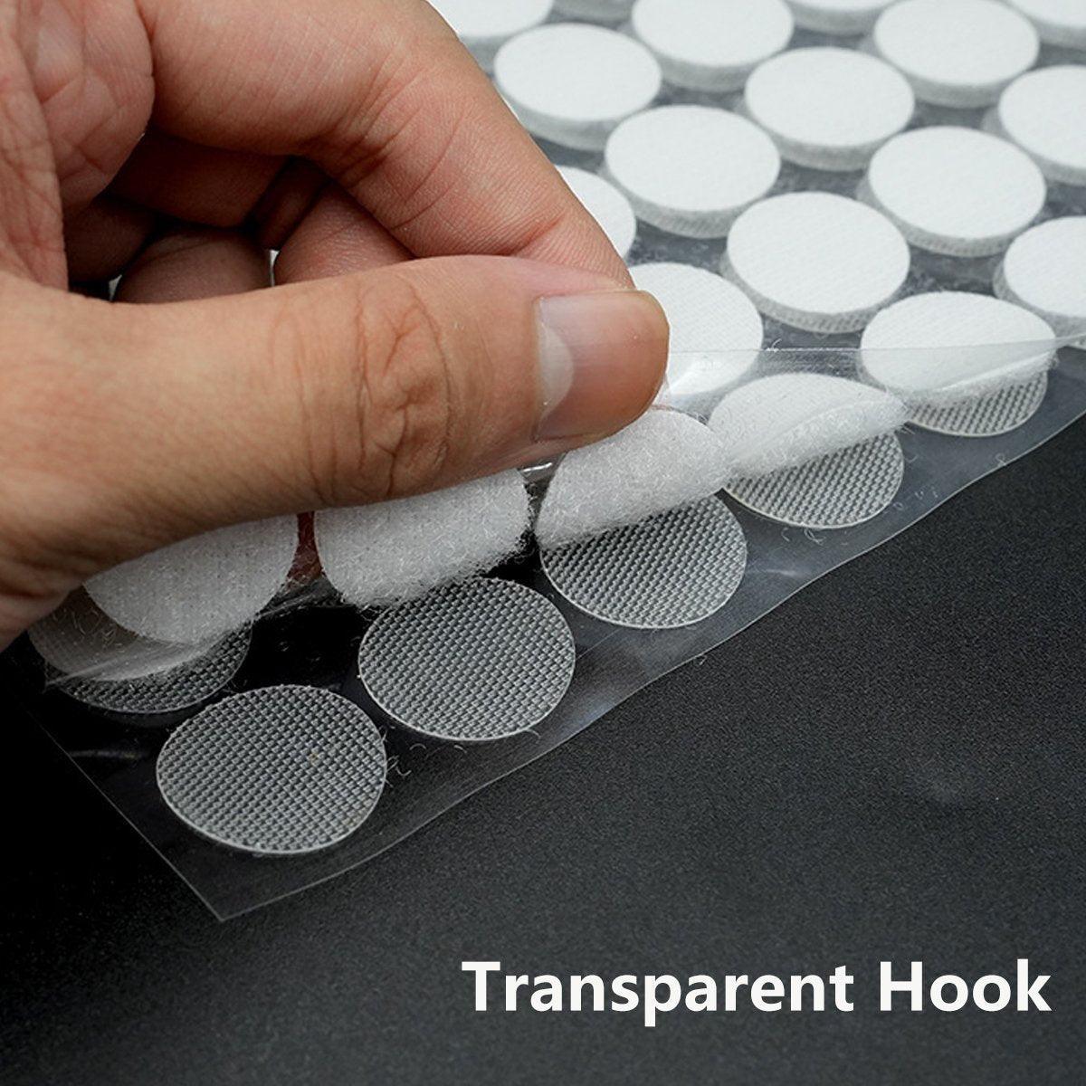 Strong Sticky Round Self Adhesive Dots DIY Bond Tape No Mark Fasteners - White 9 Pairs - 30mm 4