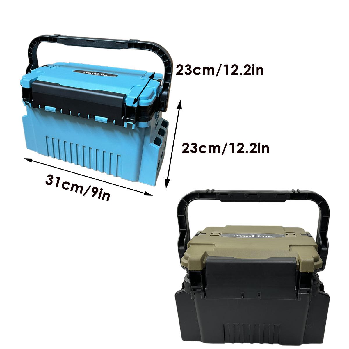 Multifunctional Fishing Tackle Box Portable Gear Storage Case Organizer Tool Box - Blue 3