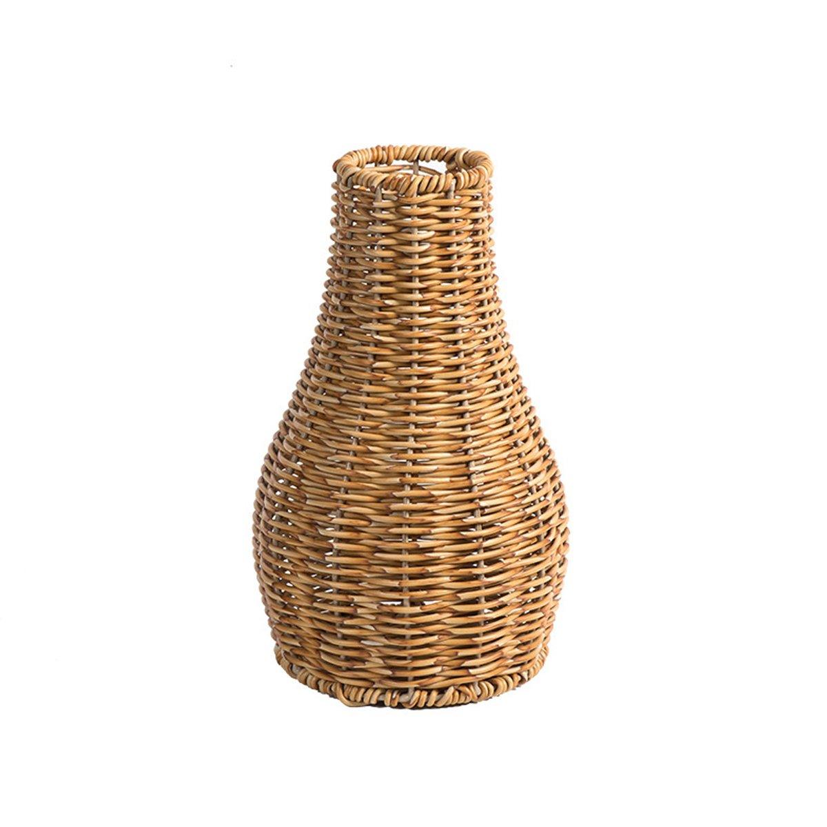 Imitation Rattan Woven Vase Decorative Flower Vase Arrangement for Home Decor - Small 7