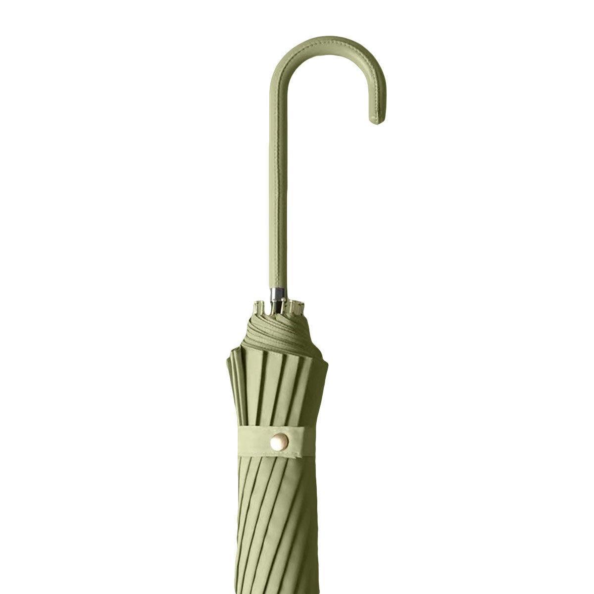 Large 16 Bone Automatic Umbrella Unisex Long Handle Dual Use Rain Sun Umbrella - Green 8