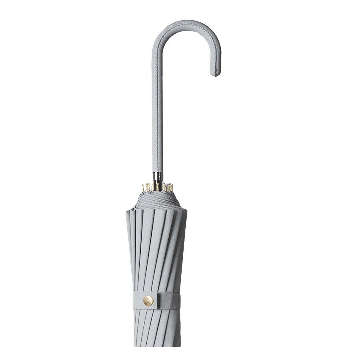 Large 16 Bone Automatic Umbrella Unisex Long Handle Dual Use Rain Sun Umbrella - White 9