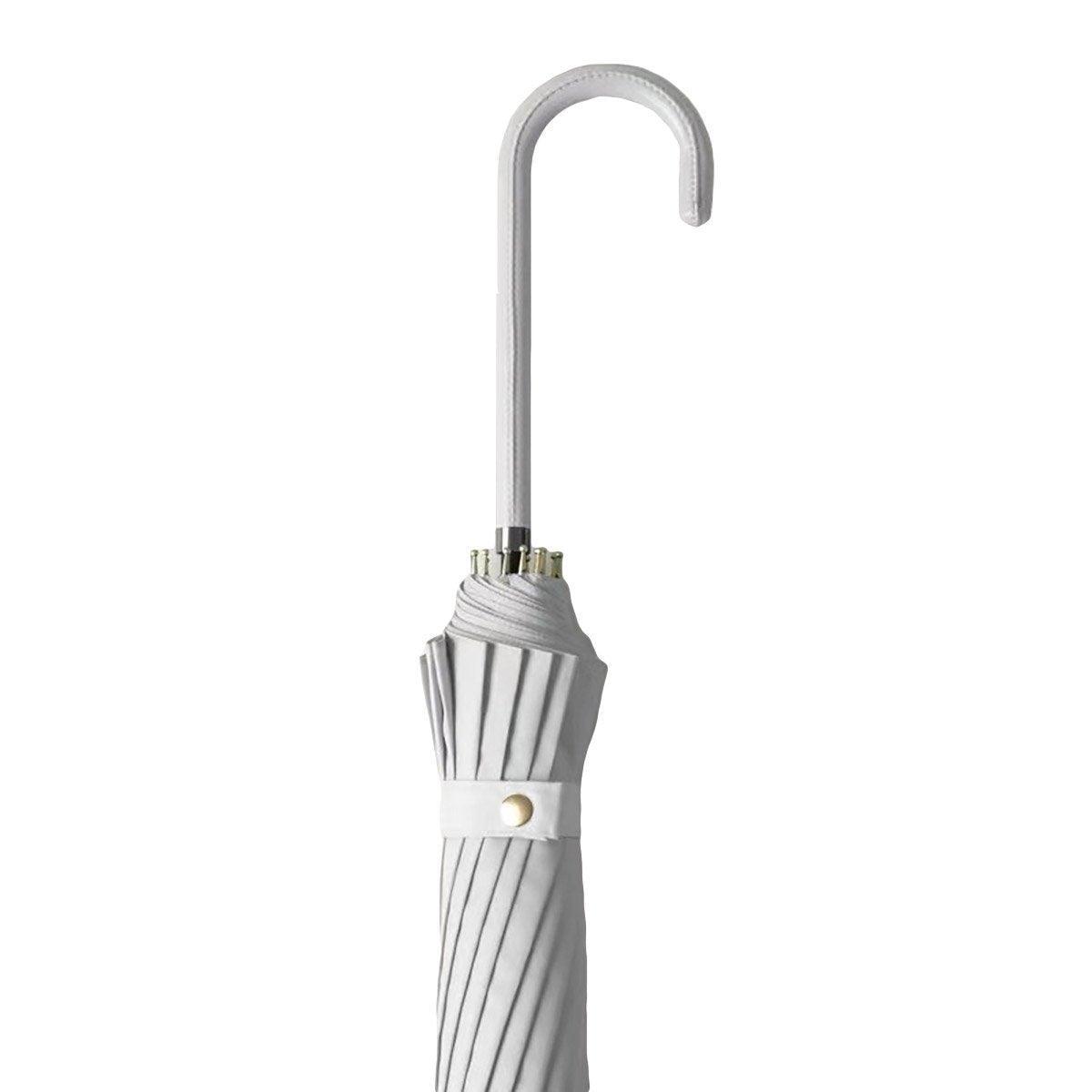 Large 16 Bone Automatic Umbrella Unisex Long Handle Dual Use Rain Sun Umbrella - White 11