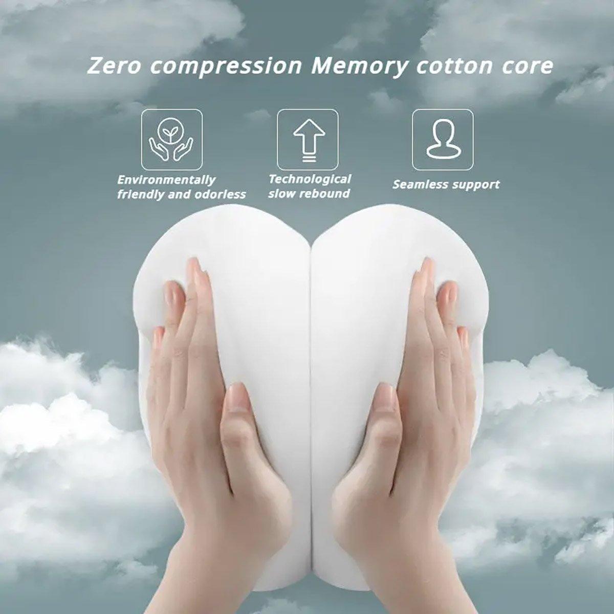 Office Chair Back Support Lumbar Cushion Seat Memory Foam Lumbar Pillow Comfort - Grey 5