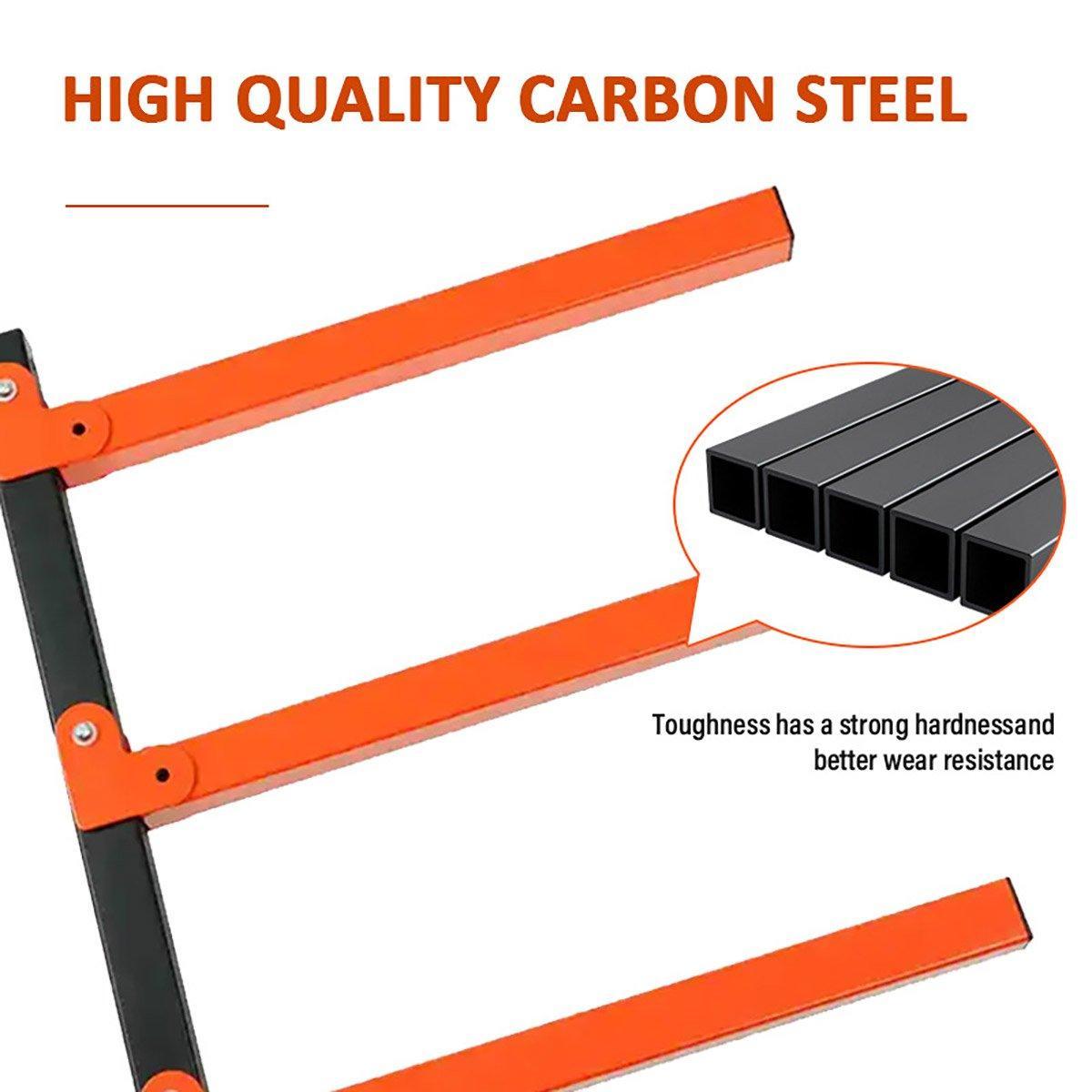 2PCS Wall Mounted Folding Storage Rack Carbon Steel Multi-Layer Organizer 5