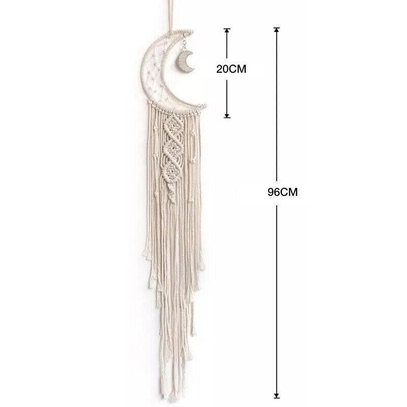 Wall Hanging Tapestry Macrame Moon Dream Catcher Handmade Bedroom Home Decor 3
