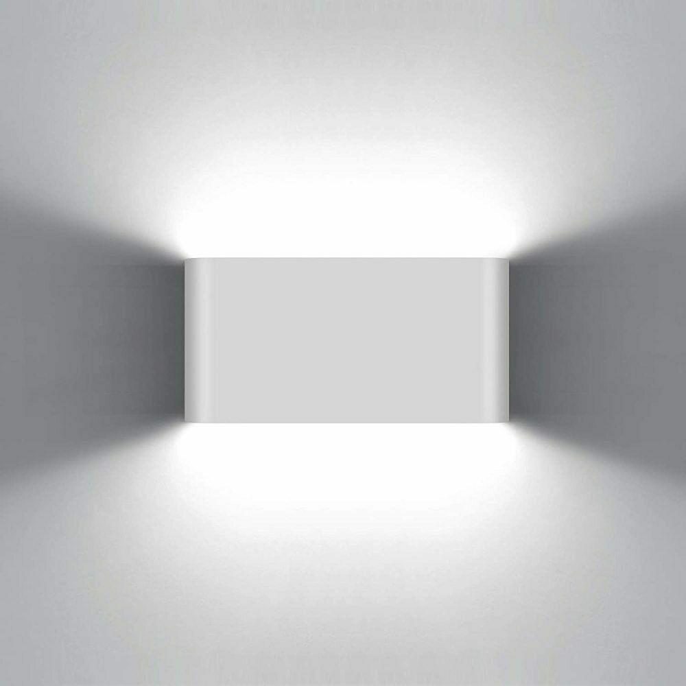 LED Wall Light IP65 Waterproof Modern Up Down Outdoor Indoor Sconce Lamp - Wall Light-Black-Cool 4