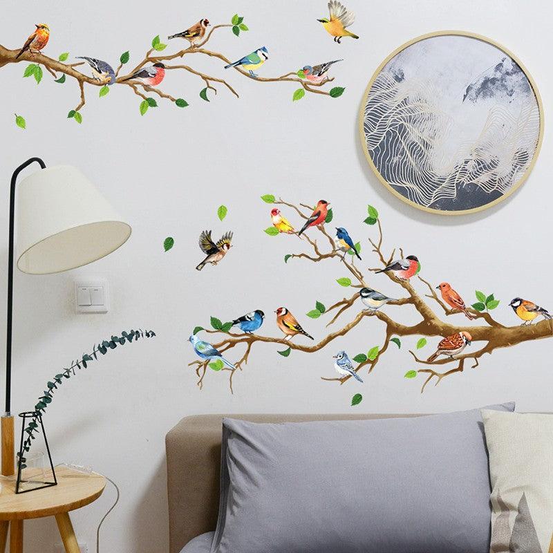 130x65cm Removable Wall Stickers Birds On Tree Branch Wall Decor Decal Home 4
