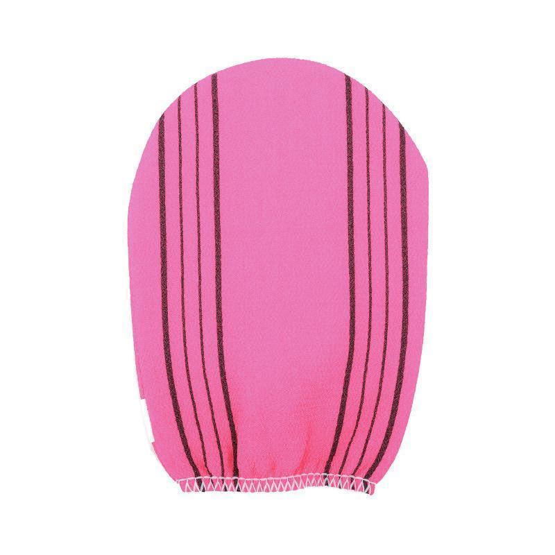 Fiber Cleaner Bath Glove Exfoliating Towel Body Rub Shower Scrub Glove Washcloth - Pink 9