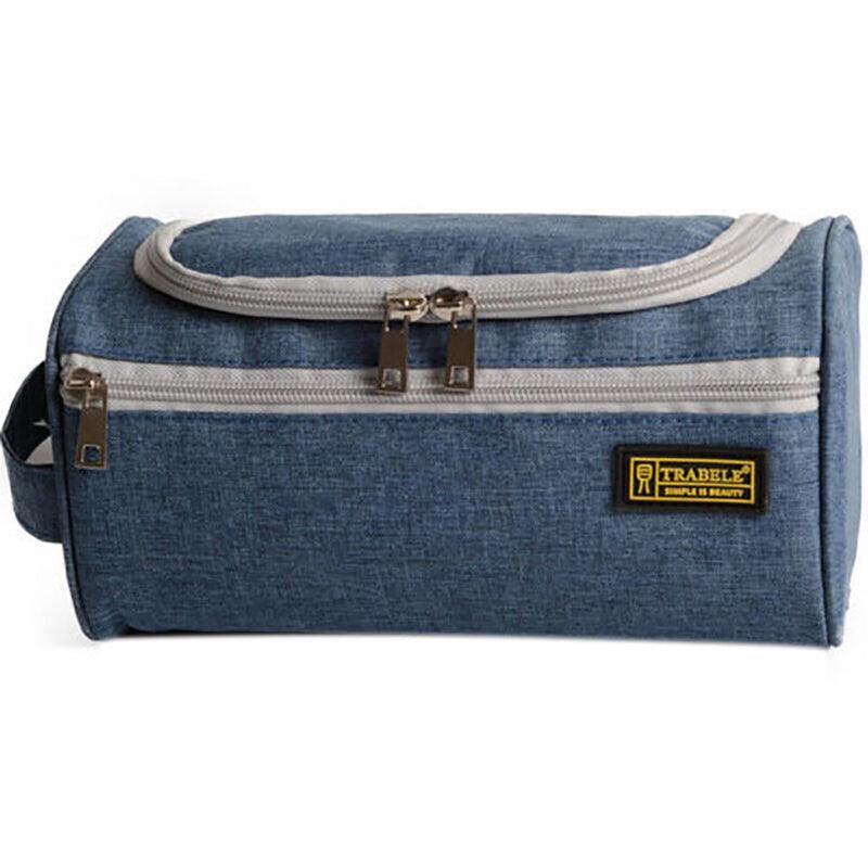 Large Capacity Men Travel Toiletry Kit Wash Bag Waterproof Cosmetic Bags Holder - Brick Red 8