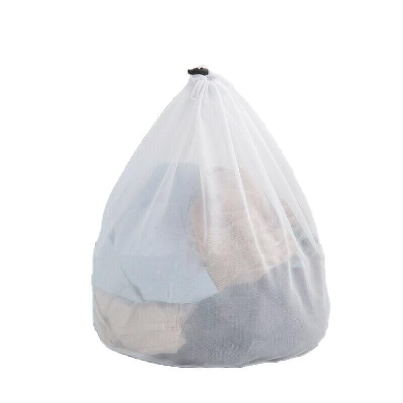 Laundry Washing Mesh Net Bag Drawstring Delicate Cloth Cleaning Clothes Lingerie - XL (80*60CM) 7