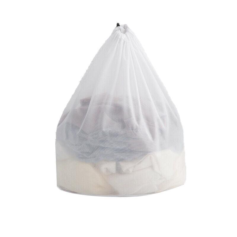 Laundry Washing Mesh Net Bag Drawstring Delicate Cloth Cleaning Clothes Lingerie - M (50*40CM) 6
